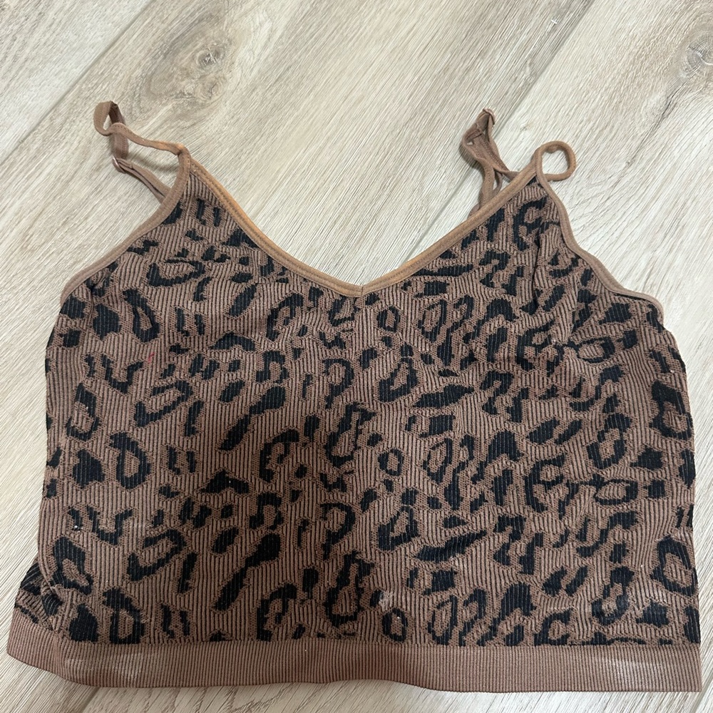 Bozzolo Animal Print Knit Top